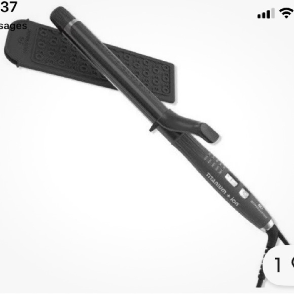 Black Titanium Ion Curling Iron – Professional Hair Styling Tool